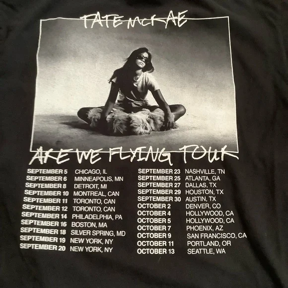 Tate McRae Tour Concert T-Shirt - Picture 9 of 11